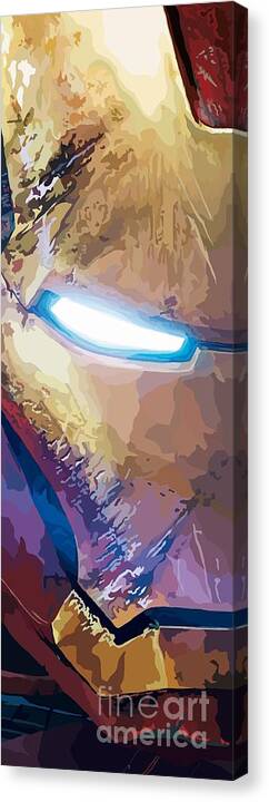 Iron Man Canvas Print featuring the digital art 154. I'm an army. by Tam Hazlewood