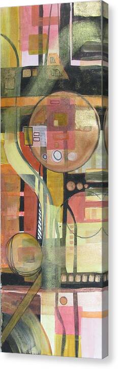 Colorful Canvas Print featuring the painting Directionally challenged by Patricia Mayhew Hamm