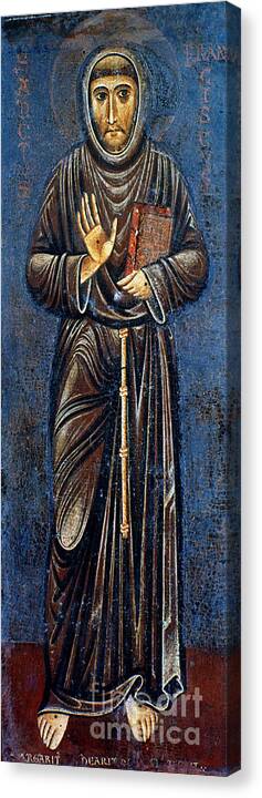 13th Century Canvas Print featuring the painting St. Francis Of Assisi #7 by Granger