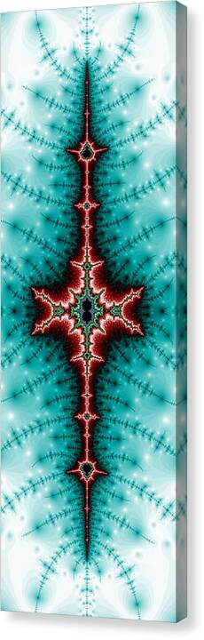 Fractal Art Canvas Print featuring the digital art Nova III vertical by Robert E Alter Reflections of Infinity