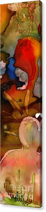 Ink Canvas Print featuring the painting Pleasant Thoughts by Angela L Walker