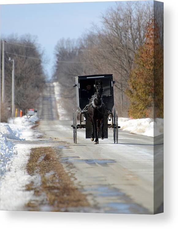 Amish Canvas Print featuring the photograph To Market #2 by Linda Mishler