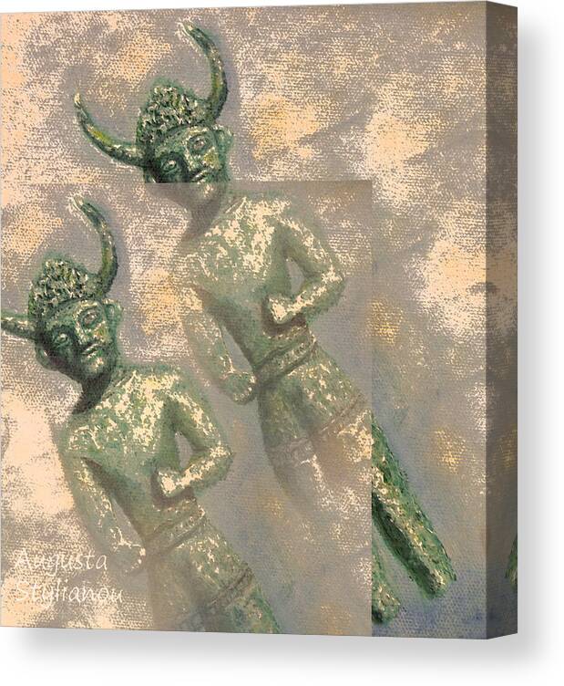Augusta Stylianou Canvas Print featuring the painting Cyprus Gods of Trade. #2 by Augusta Stylianou