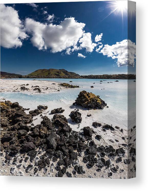 Photography Canvas Print featuring the photograph Silica Deposits In Water By The #3 by Panoramic Images