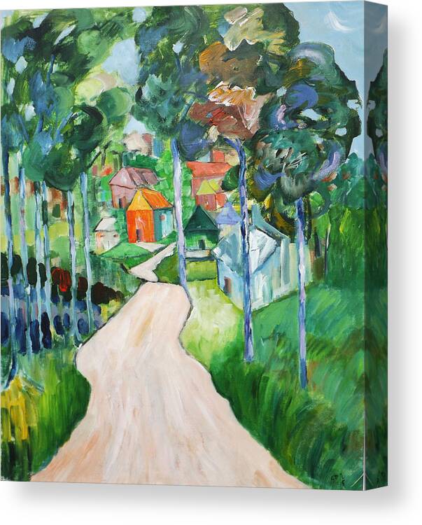 Trees Canvas Print featuring the painting Aussie Countryside by Gloria Dietz-Kiebron