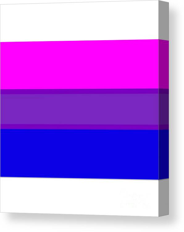 Bi-pride Canvas Print featuring the digital art Bi-Pride Flag by Frederick Holiday