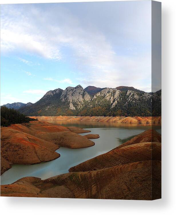 Mountains Canvas Print featuring the photograph CA Notrhern I-5 MM 5478 by Andrew Chambers