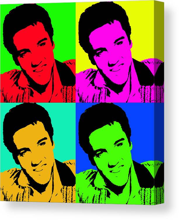 Elvis Presley Andy Warhol Style Canvas Print / Canvas Art by Galeria Trompiz - Pixels Prints