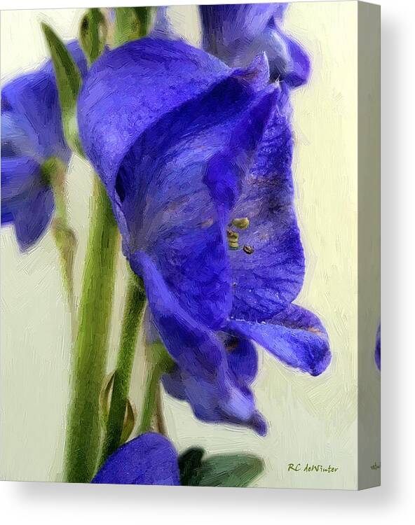 Floral Canvas Print featuring the painting Empress of the Blues by RC DeWinter