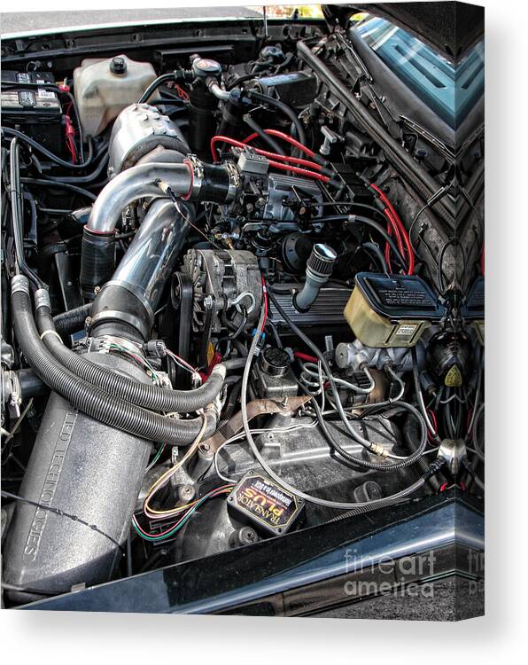 Buick Canvas Print featuring the photograph Engine Compartment of a Buick Grand National by William Kuta