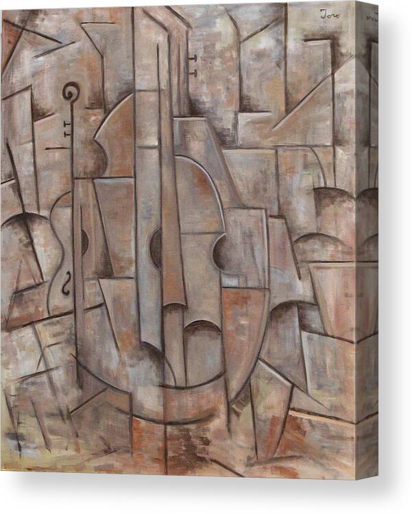 Cubism Canvas Print featuring the painting Etude 2 by Trish Toro