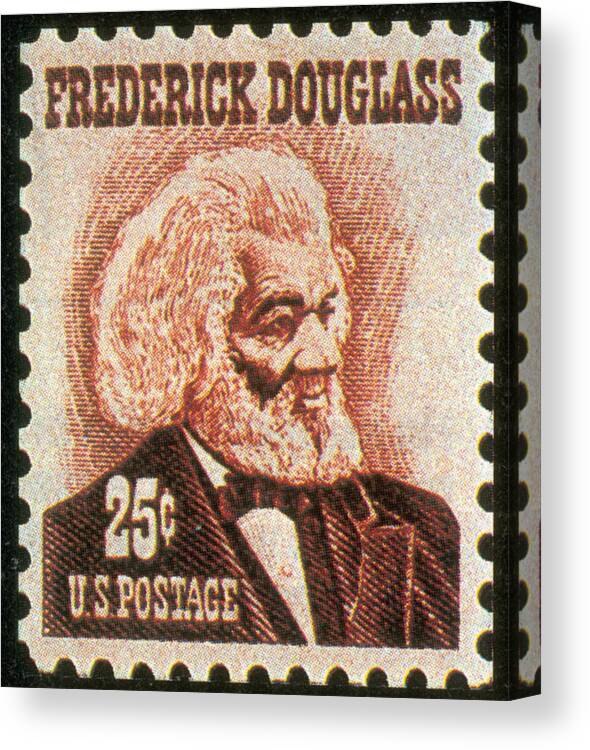 Philately Canvas Print featuring the photograph Frederick Douglass, U.s. Postage Stamp by Science Source