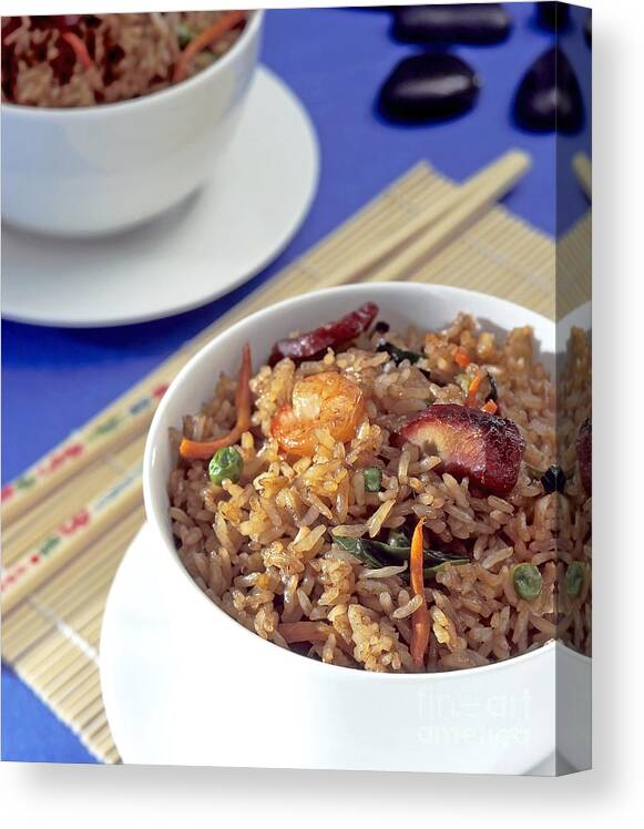 Asia Canvas Print featuring the photograph Fried Rice by THP Creative