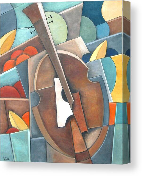 Guitar Canvas Print featuring the painting Fruit du Jour by Trish Toro