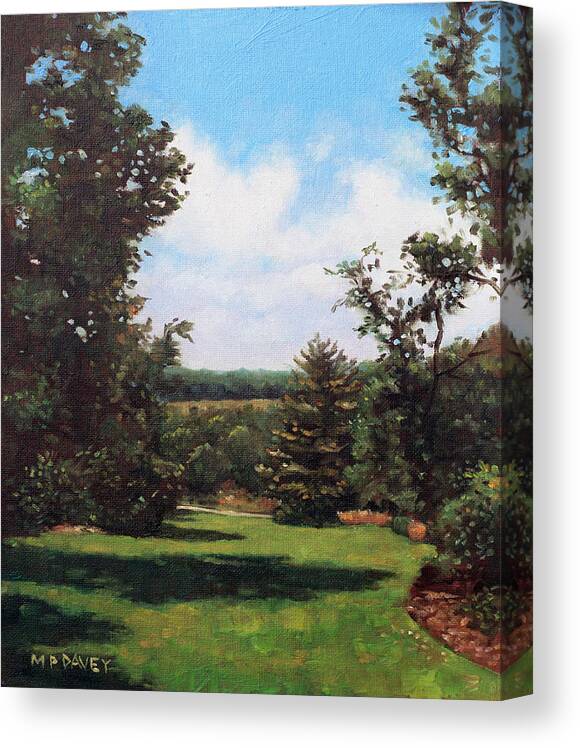 Gardens Canvas Print featuring the painting Hillier Gardens Grass and Trees by Martin Davey