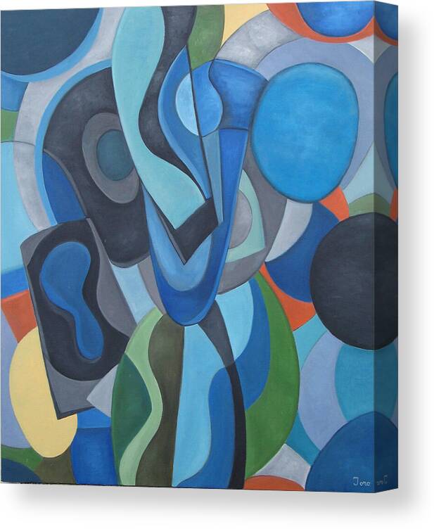 Abstract Canvas Print featuring the painting Homage to Herman by Trish Toro