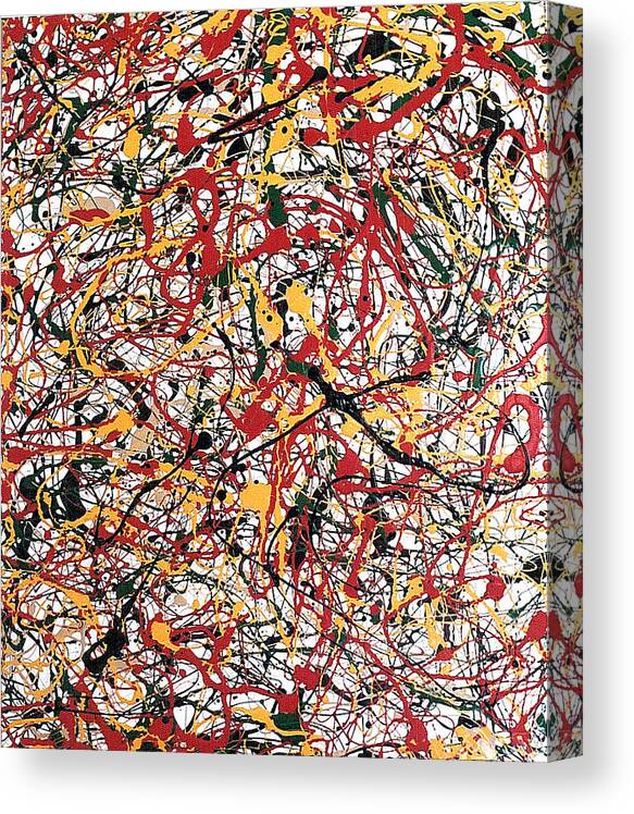 Abstract Canvas Print featuring the painting Improvisation No. 1 by Chris Torre