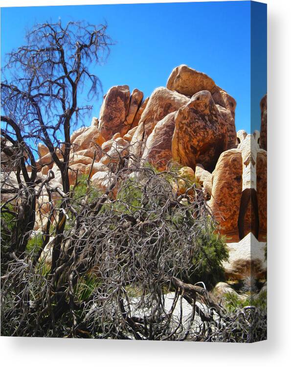 Joshua Tree Canvas Print featuring the painting Joshua Tree - 06 by Gregory Dyer