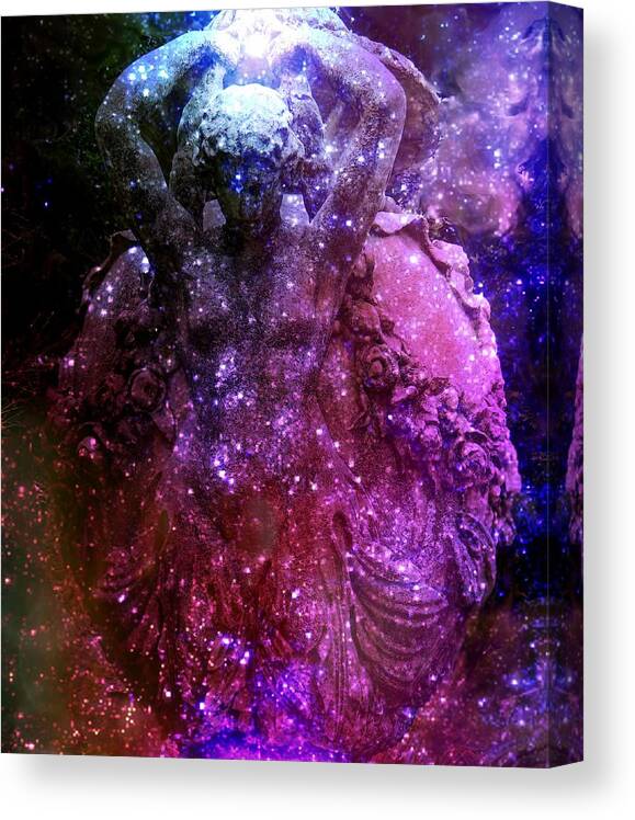 Star Canvas Print featuring the digital art Lady Universe 2 by Lilia D