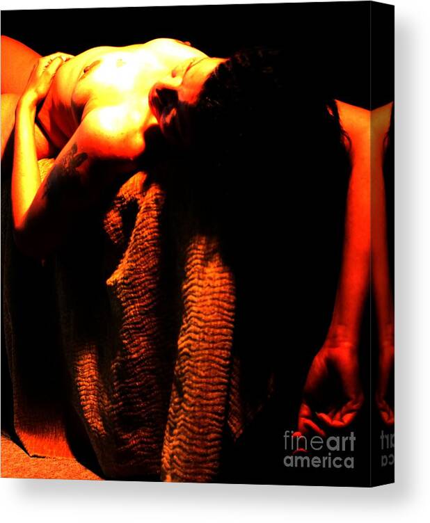 Figure Canvas Print featuring the photograph Laid Back by Robert D McBain