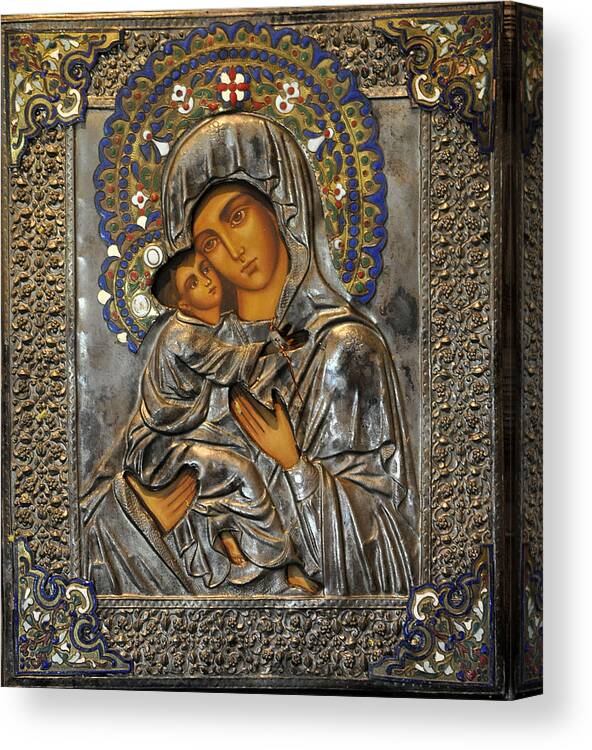 Russian Canvas Print featuring the photograph Madonna And Child by Jay Milo
