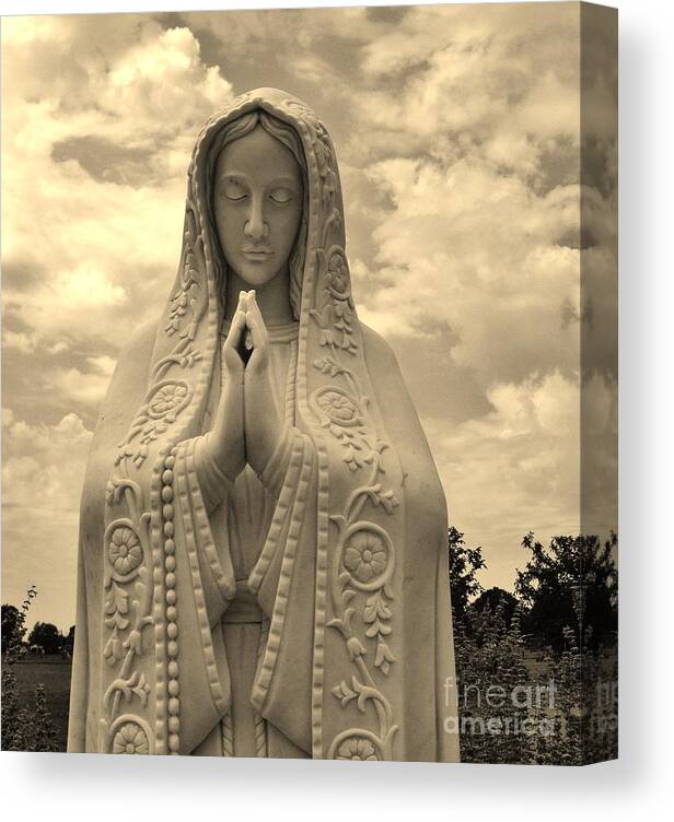 Cemetery Art Canvas Print featuring the photograph Mary by Cindy Fleener