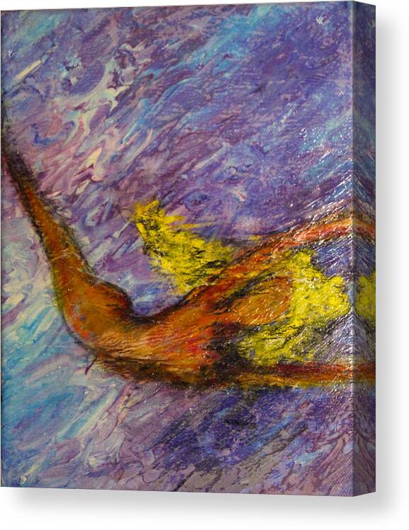 2009 Canvas Print featuring the painting One Series 12 - Mermaid Blues by Will Felix