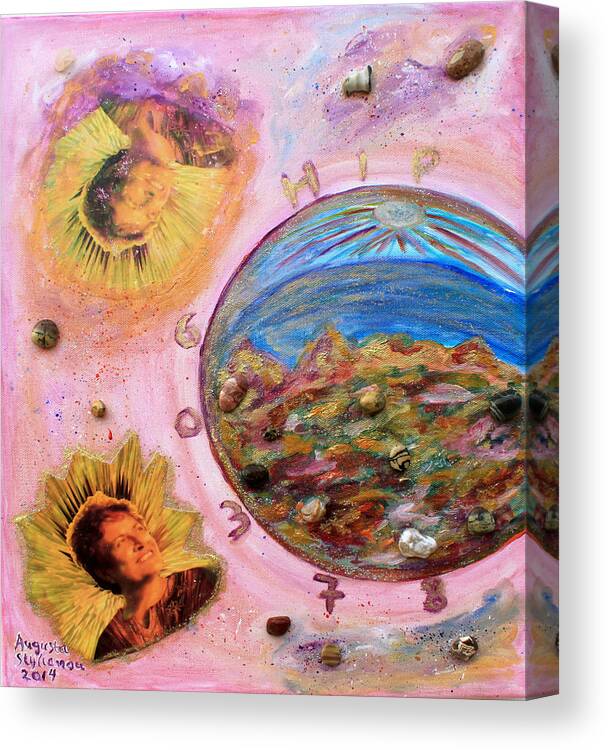 Augusta Stylianou Canvas Print featuring the painting Order Your Birth Star by Augusta Stylianou