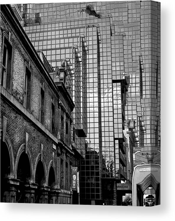 Urban Canvas Print featuring the photograph Past and Present by Jim Painter