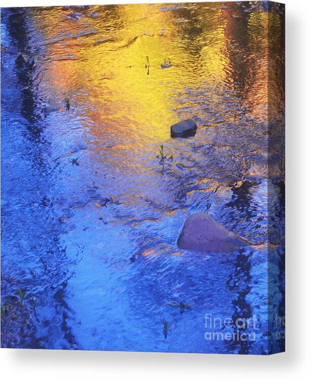 Digital Altered Photo Canvas Print featuring the digital art Pecos Reflection by Tim Richards