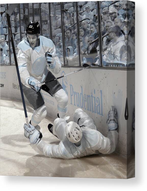National Hockey League Canvas Print featuring the photograph Phoenix Coyotes V New Jersey Devils by Bruce Bennett
