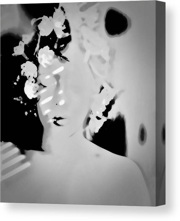 Black And White Canvas Print featuring the photograph Poise by Jessica S