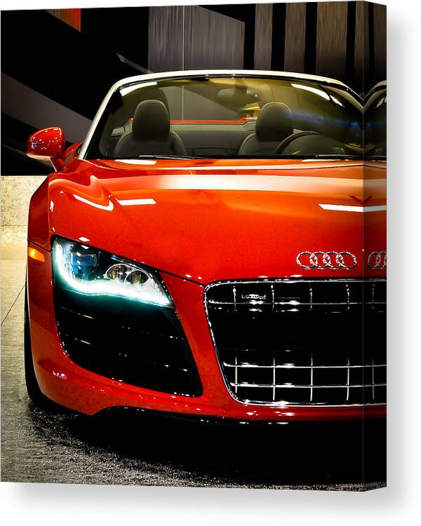 Audi Canvas Print featuring the photograph R8 - Step Inside by Ronda Broatch