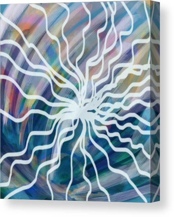 Abstract Canvas Print featuring the painting Reaching out by Christine Fournier