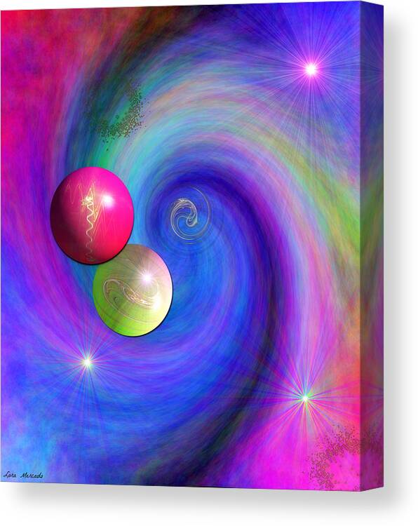 Soulmates Canvas Print featuring the digital art Soulmates by Lora Mercado