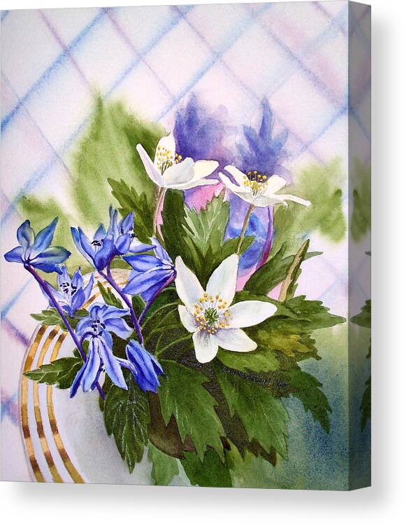 Flowers Canvas Print featuring the painting Spring Flowers by Irina Sztukowski