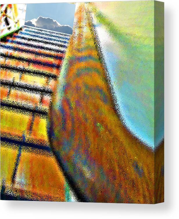 Abstract Canvas Print featuring the photograph Stairway by Dart Humeston