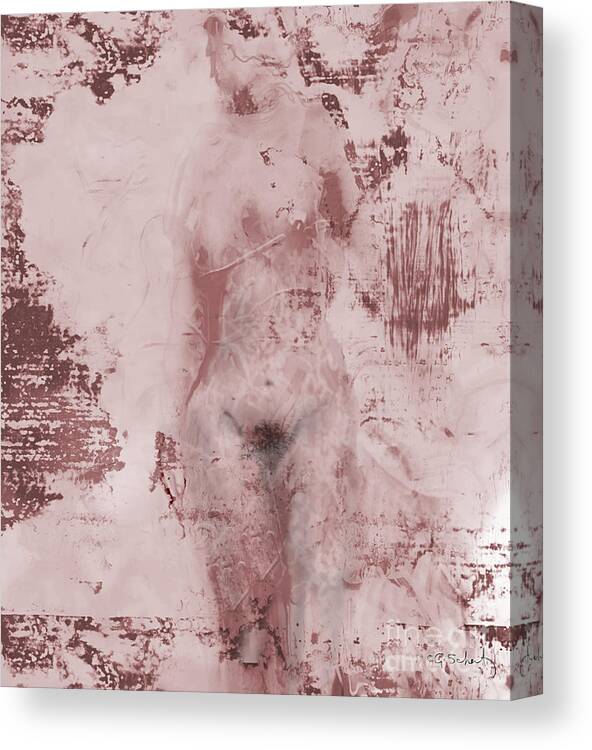 Nude Canvas Print featuring the digital art Statue by Gabrielle Schertz
