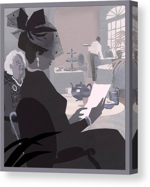 Tea Time Canvas Print featuring the mixed media Tea by Clifford Faust