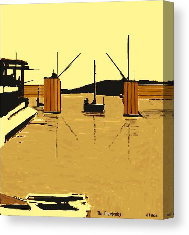 Fineartamerica.com Canvas Print featuring the painting The Drawbridge Number 18 by Diane Strain