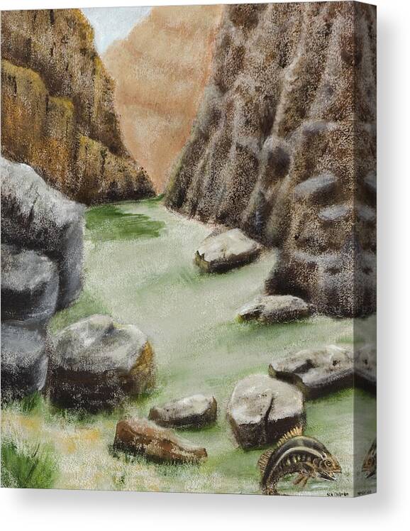  Susan Culver Original Canvas Print featuring the painting The Gorge by Susan Culver