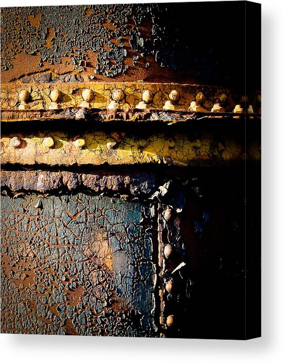 Abstract Canvas Print featuring the photograph The Language of Rust by Ronda Broatch