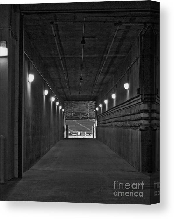 Green Bay Canvas Print featuring the photograph Tunnel of Heroes 2 by Tommy Anderson