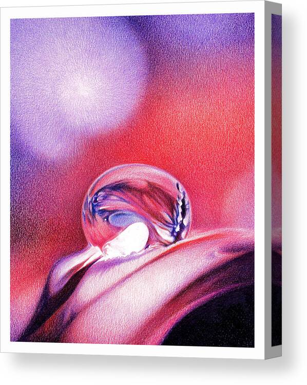 Water Drop Canvas Print featuring the drawing Water Drop by Natasha Denger