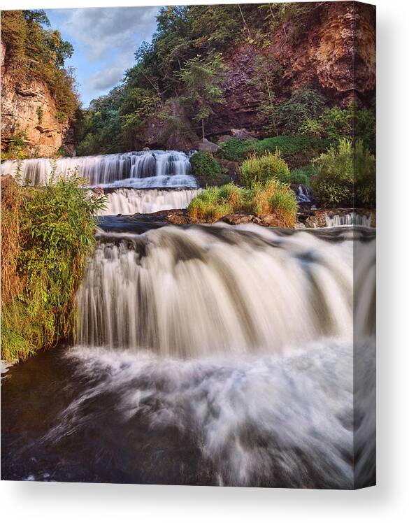 Waterfalls Canvas Print featuring the photograph Willow Falls by Leda Robertson
