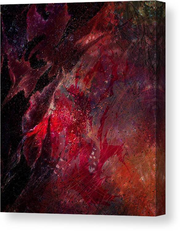 Abstract Canvas Print featuring the digital art Against a Wire by William Russell Nowicki