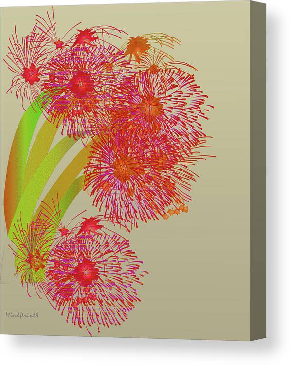 Lily Canvas Print featuring the digital art Ball of Fire by Asok Mukhopadhyay