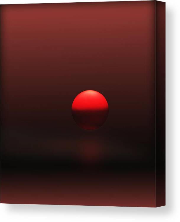 Sun Canvas Print featuring the photograph Big Red Ball by Deborah Smith