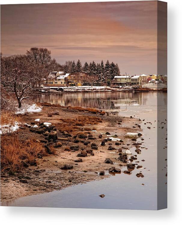 Seaside Canvas Print featuring the photograph Frosty Sunset by Robin-Lee Vieira