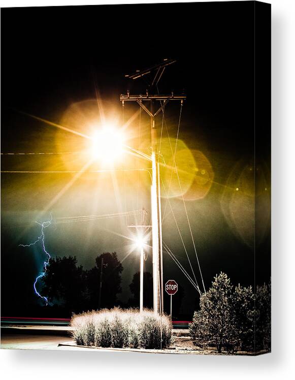 Lightning Bolt Pictures Canvas Print featuring the photograph Stop IT by James BO Insogna